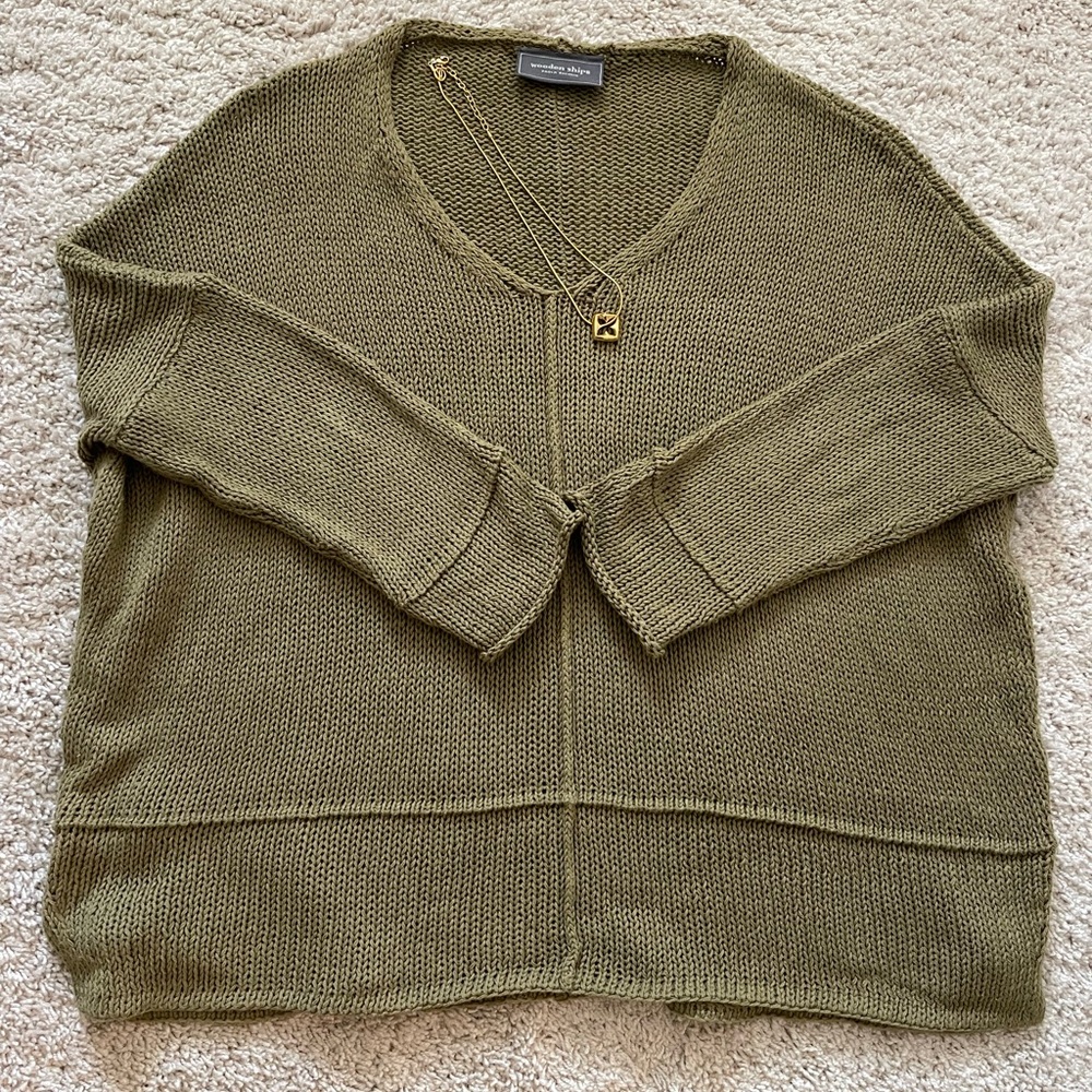 Wooden Ships Olive Green Women's Sweater